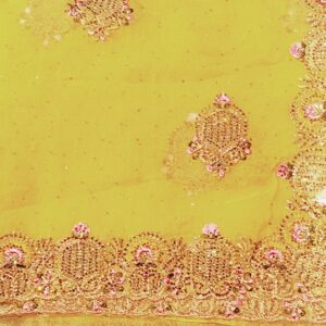 Yellow banarsi saree