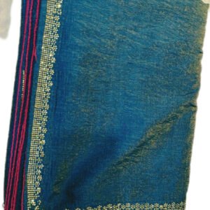 Plain blue saree