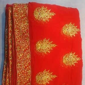 bidai red Fancy Saree