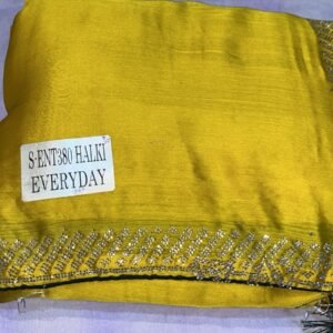 Facy lemon yellow saree